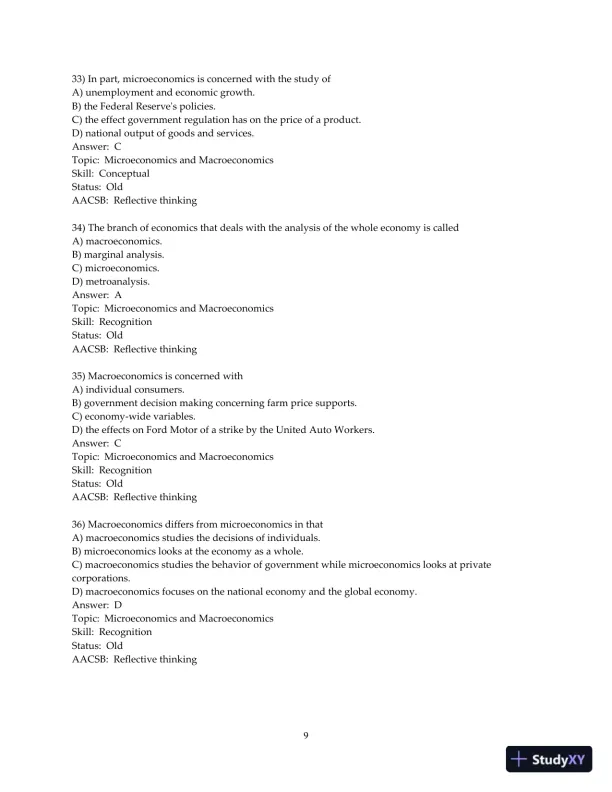 Test Bank For Microeconomics , 13th Edition - Page 10 preview image