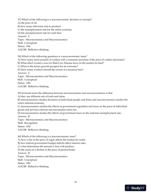 Test Bank For Microeconomics , 13th Edition - Page 11 preview image