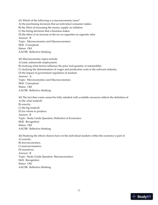 Test Bank For Microeconomics , 13th Edition - Page 12 preview image