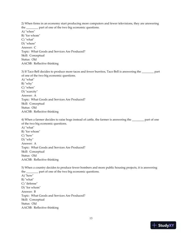 Test Bank For Microeconomics , 13th Edition - Page 14 preview image