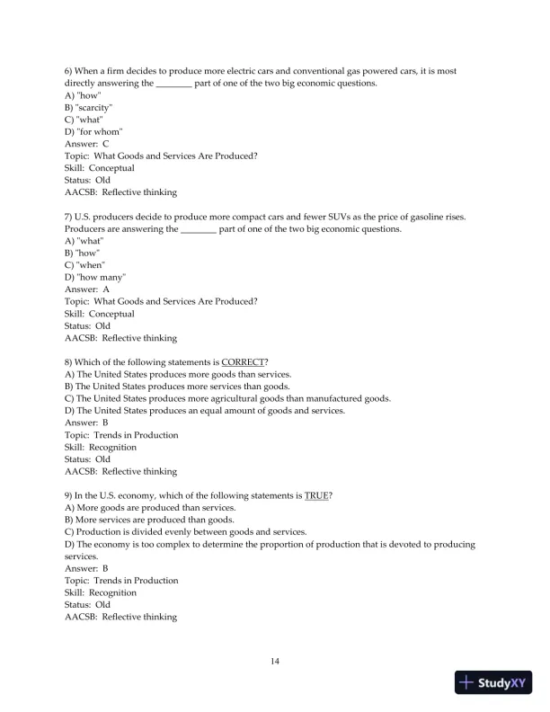 Test Bank For Microeconomics , 13th Edition - Page 15 preview image