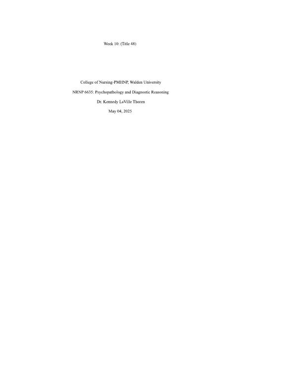 Psychopathology and Diagnostic Reasoning - Page 1 preview image