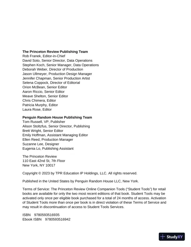Princeton Review GRE Premium Prep, 2024: 7 Practice Tests + Review and Techniques (2023) - Page 4 preview image