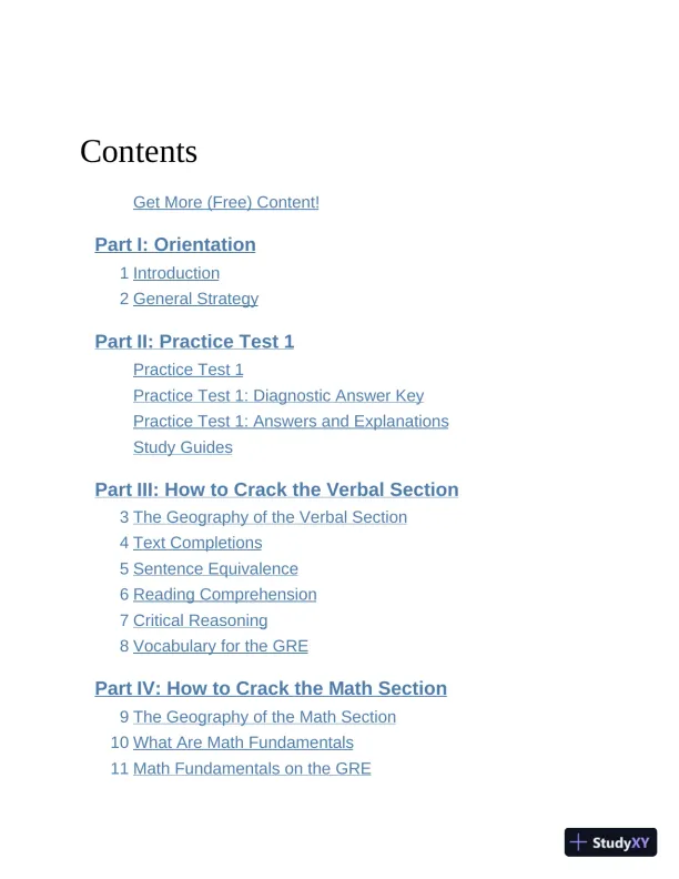 Princeton Review GRE Premium Prep, 2024: 7 Practice Tests + Review and Techniques (2023) - Page 7 preview image