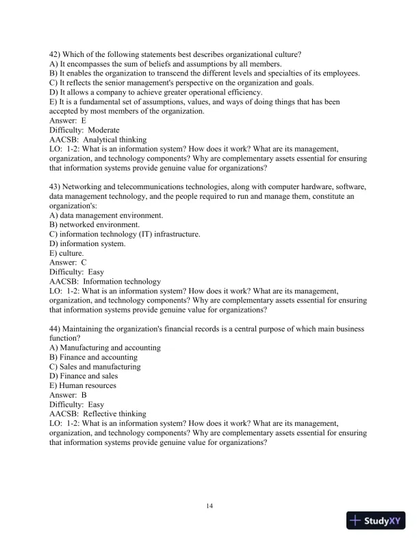 Test Bank For Management Information Systems: Managing the Digital Firm, 16th Edition - Page 15 preview image