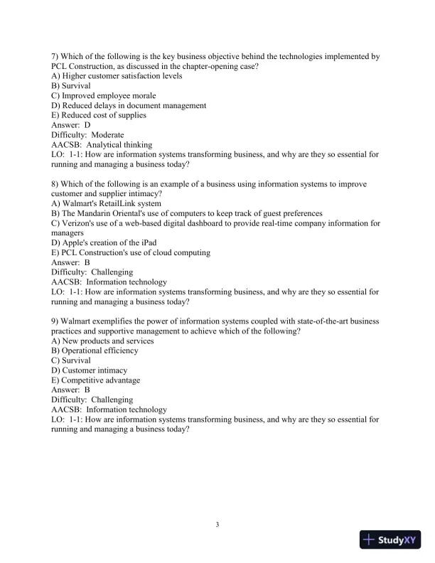 Test Bank For Management Information Systems: Managing the Digital Firm, 16th Edition - Page 4 preview image