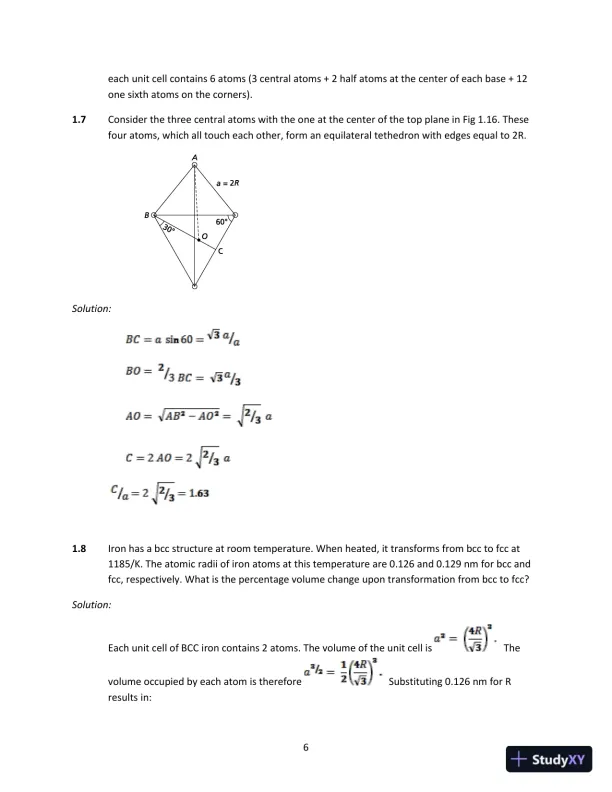 Solution Manual for Physical Metallurgy Principles, 4th Edition - Page 9 preview image