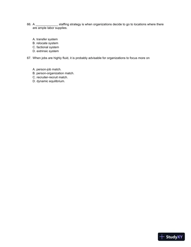 Staffing Organizations 7th Edition Test Bank - Page 10 preview image