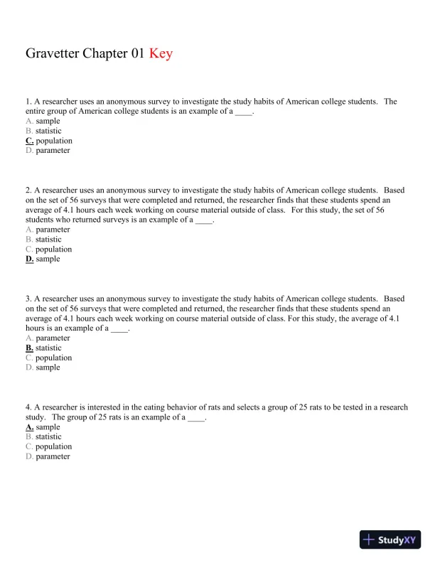 Statistics for the Behavioral Sciences, 9th Edition Test Bank - Page 15 preview image