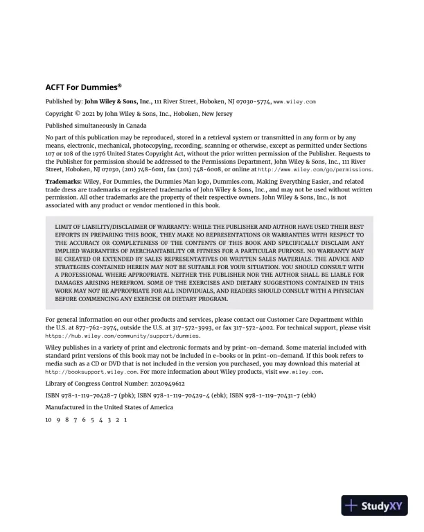 ACFT For Dummies (2020) - Page 5 preview image