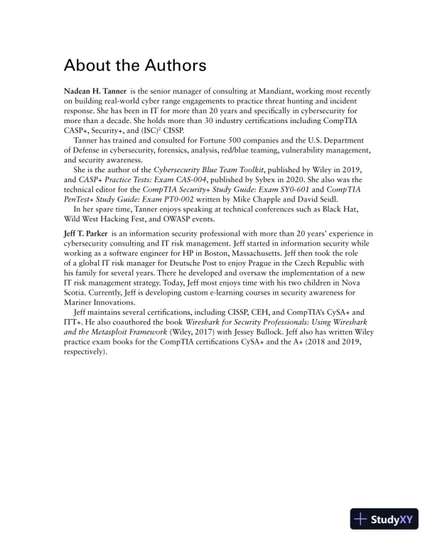 CASP+ CompTIA Advanced Security Practitioner Study Guide: Exam CAS-004 (2022) - Page 12 preview image