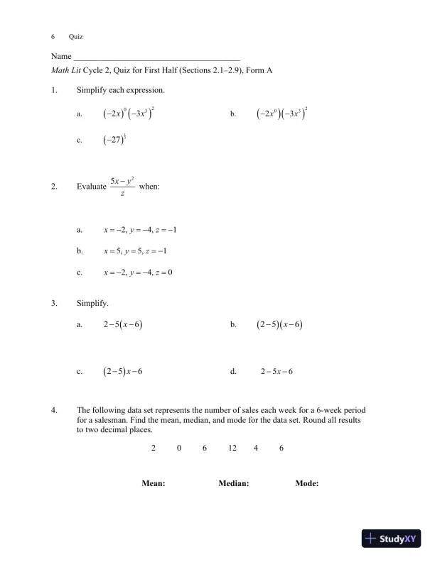 Solution Manual for Math Lit, 2nd Edition - Page 10 preview image