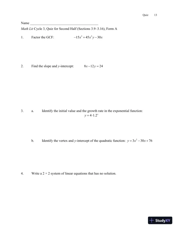 Solution Manual for Math Lit, 2nd Edition - Page 17 preview image