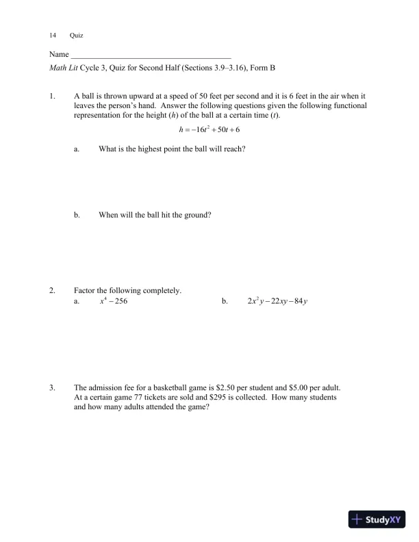 Solution Manual for Math Lit, 2nd Edition - Page 18 preview image