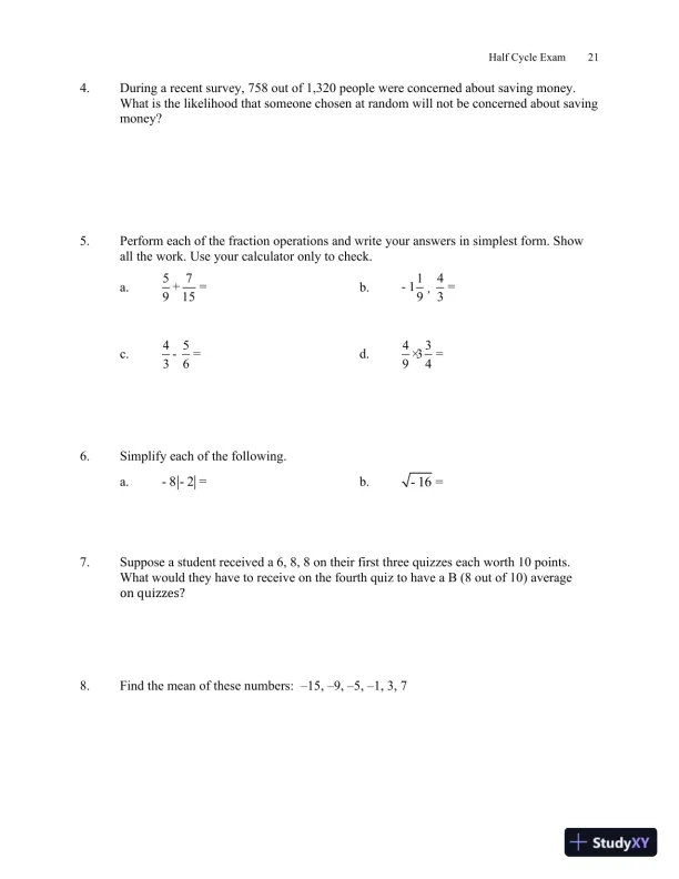 Solution Manual for Math Lit, 2nd Edition - Page 25 preview image