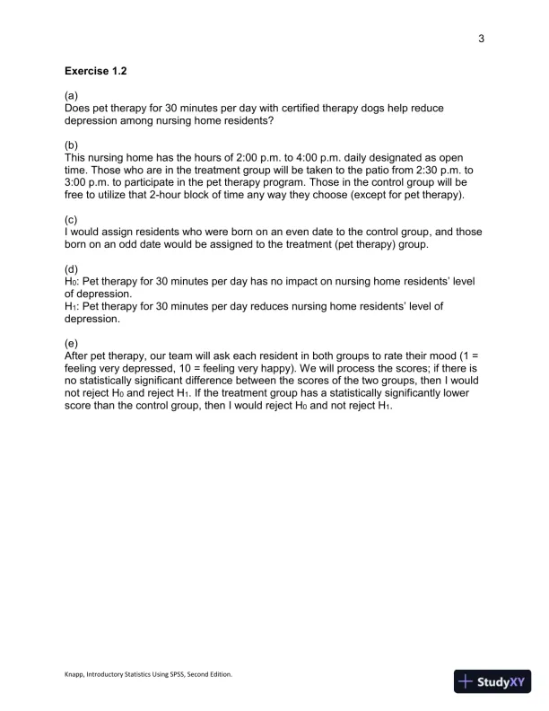 Introductory Statistics Using SPSS , Second Edition Solution Manual - Page 4 preview image