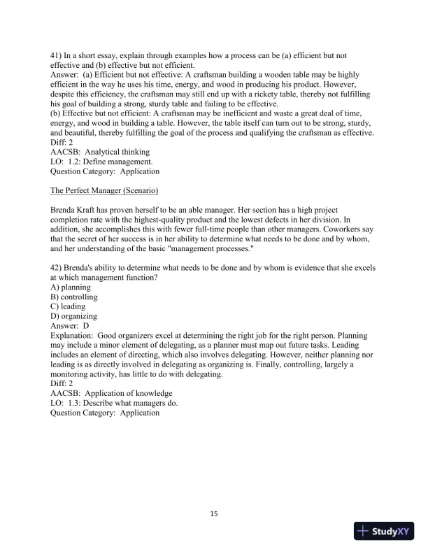 Test Bank for Fundamentals Of Management, 11rth Edition - Page 16 preview image