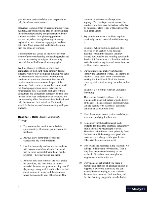 Solution Manual for Intermediate Algebra with Integrated Review, 13th Edition - Page 6 preview image