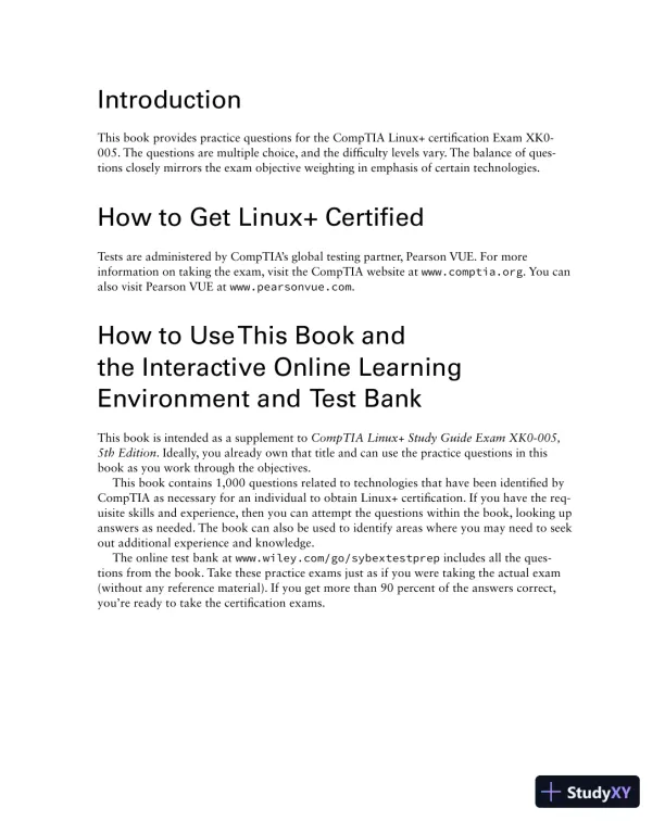 CompTIA Linux+ Practice Tests: Exam XK0-005 (2022) - Page 14 preview image