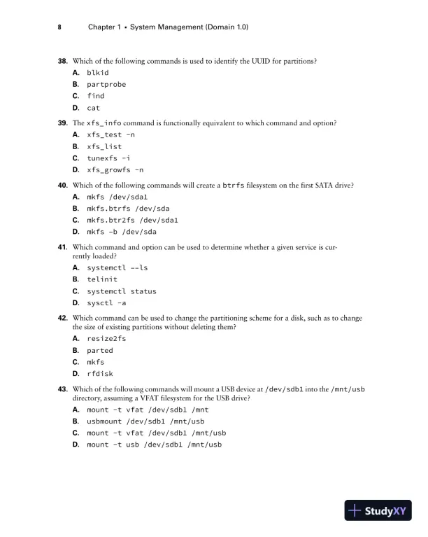 CompTIA Linux+ Practice Tests: Exam XK0-005 (2022) - Page 23 preview image