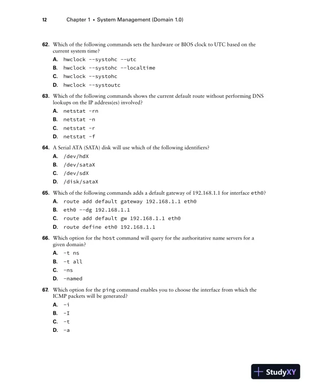 CompTIA Linux+ Practice Tests: Exam XK0-005 (2022) - Page 27 preview image