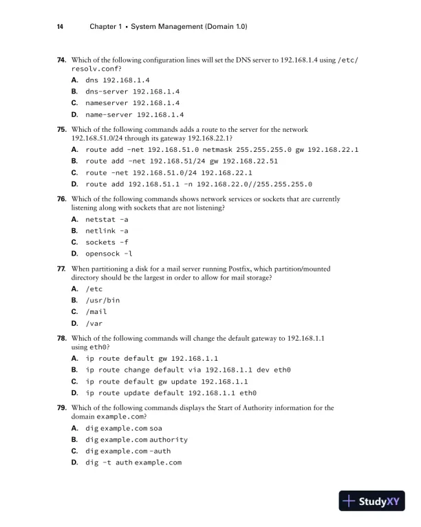 CompTIA Linux+ Practice Tests: Exam XK0-005 (2022) - Page 29 preview image
