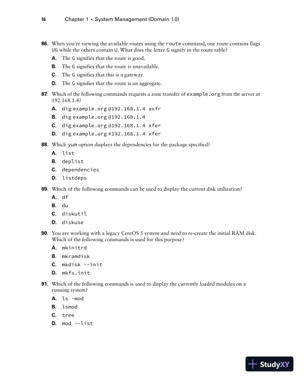 CompTIA Linux+ Practice Tests: Exam XK0-005 (2022) - Page 31 preview image