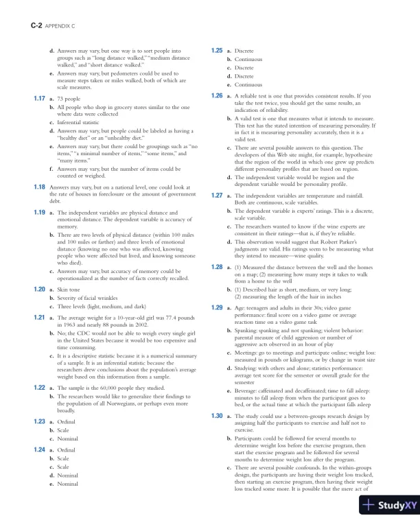 Solution Manual for Essentials of Statistics for the Behavioral Sciences , 2nd Edition - Page 3 preview image