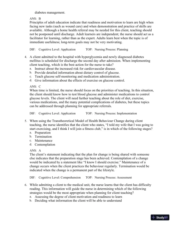 Test Bank for Medical-Surgical Nursing in Canada, 4th Edition - Page 18 preview image