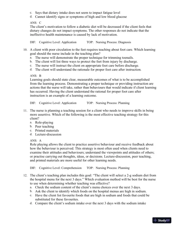 Test Bank for Medical-Surgical Nursing in Canada, 4th Edition - Page 20 preview image
