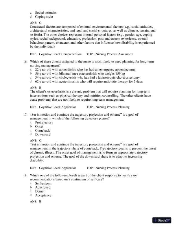 Test Bank for Medical-Surgical Nursing in Canada, 4th Edition - Page 28 preview image