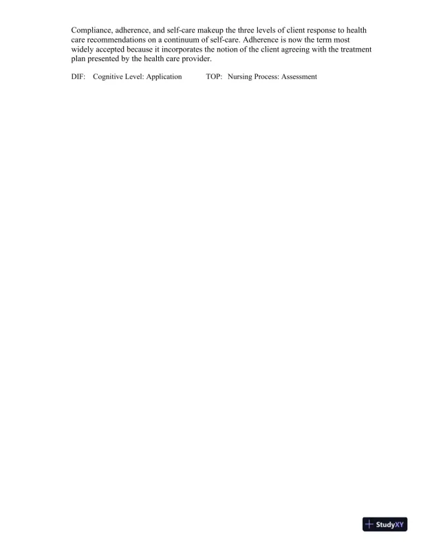 Test Bank for Medical-Surgical Nursing in Canada, 4th Edition - Page 29 preview image