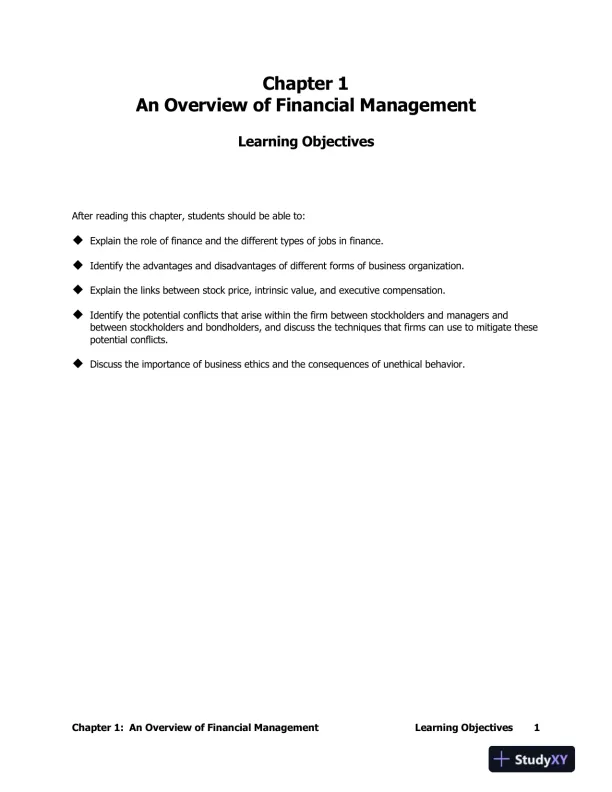 Fundamentals Of Financial Management, Concise, 8th Edition Solution Manual - Page 16 preview image