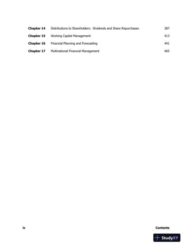 Fundamentals Of Financial Management, Concise, 8th Edition Solution Manual - Page 3 preview image