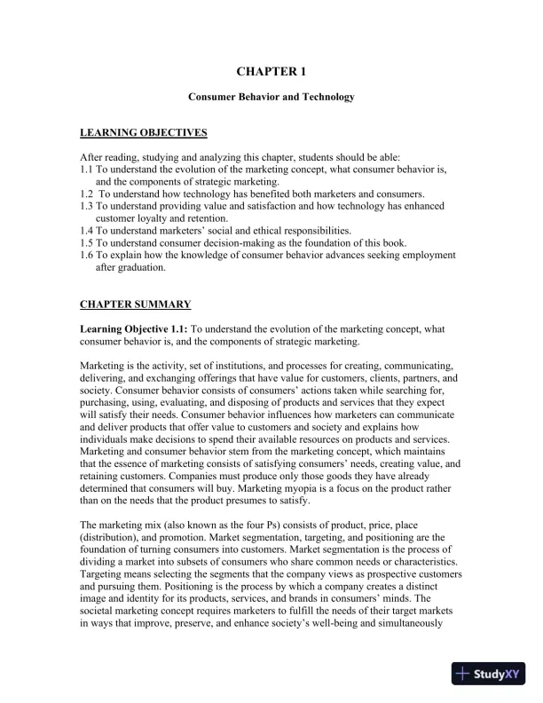 Consumer Behavior, 12th Edition Solution Manual - Page 3 preview image