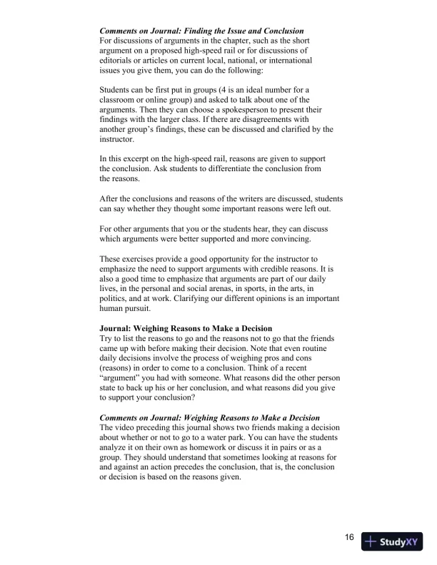 Test Bank for Becoming a Critical Thinker: A User-Friendly Manual, 7th Edition - Page 16 preview image