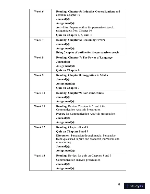 Test Bank for Becoming a Critical Thinker: A User-Friendly Manual, 7th Edition - Page 8 preview image