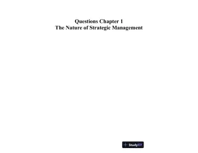 Test Bank For The Strategic Management of Health Care Organizations, 7th Edition - Page 1 preview image