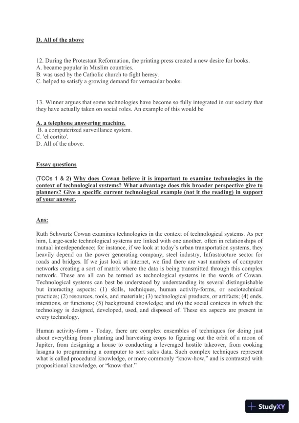 Exploring Technological Systems: Understanding the Interdependence and Impact of Technology in Society - Page 4 preview image