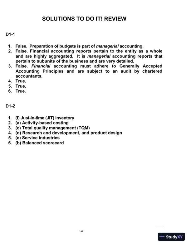 Managerial Accounting: Tools For Business Decision-Making, Third Canadian Edition Solution Manual - Page 7 preview image