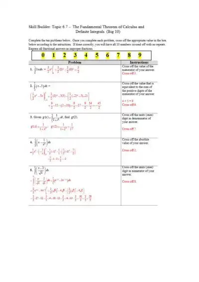 The Fundamental Theorem of Calculus and Definite I - Page 1 preview image