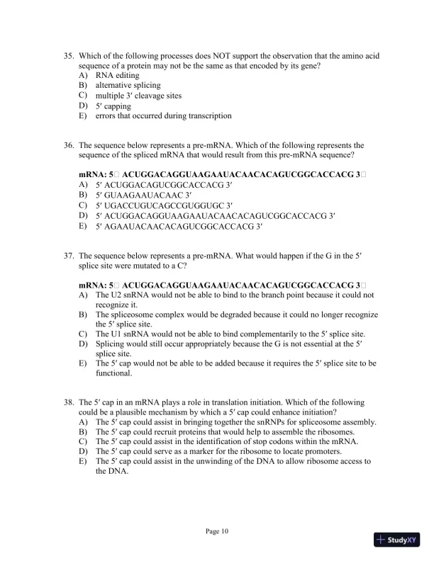 Test Bank for Genetics Essentials: Concepts and Connections, 3rd Edition - Page 11 preview image