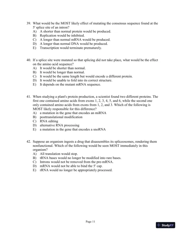 Test Bank for Genetics Essentials: Concepts and Connections, 3rd Edition - Page 12 preview image