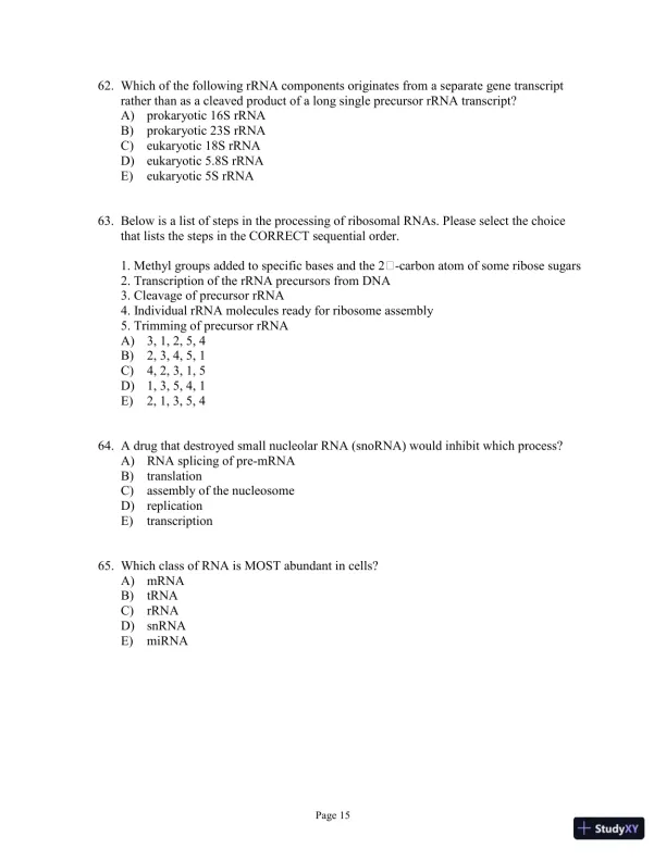 Test Bank for Genetics Essentials: Concepts and Connections, 3rd Edition - Page 16 preview image