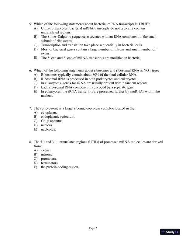 Test Bank for Genetics Essentials: Concepts and Connections, 3rd Edition - Page 3 preview image
