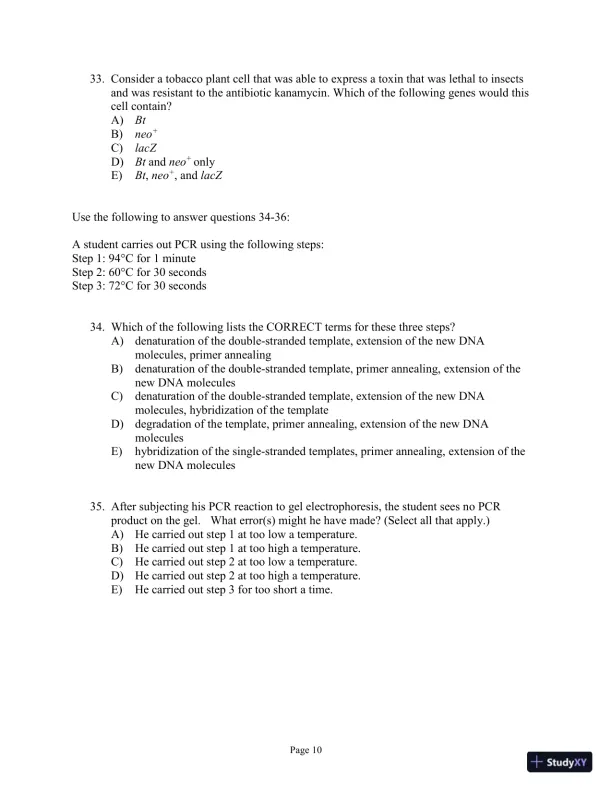 Test Bank for Genetics Essentials: Concepts and Connections, 3rd Edition - Page 30 preview image