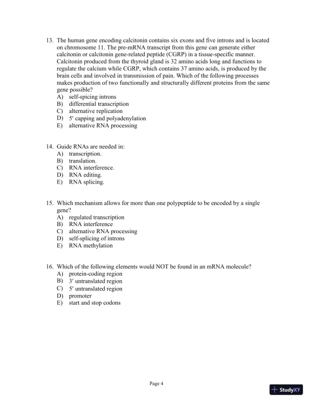 Test Bank for Genetics Essentials: Concepts and Connections, 3rd Edition - Page 5 preview image