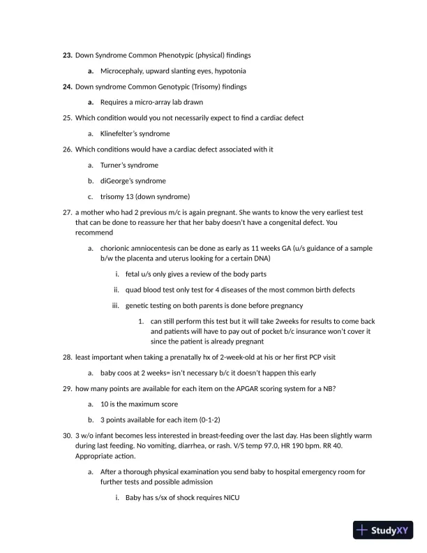 Barkley Review: Pediatrics Assessment Day 1 with Answers (50 Solved Questions) - Page 7 preview image