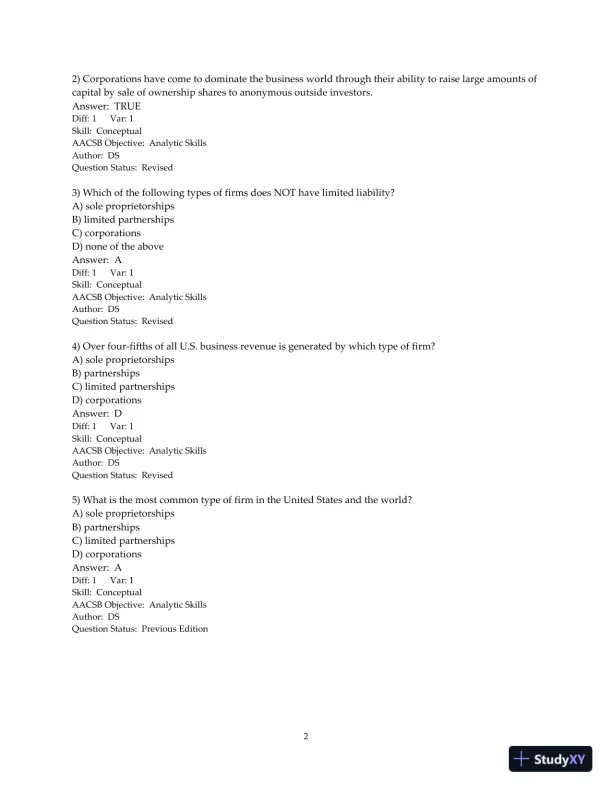 Test Bank for Fundamentals of Corporate Finance, 4th Edition - Page 3 preview image