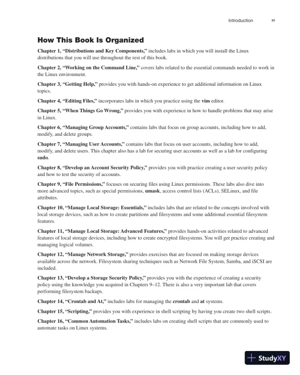 Solution Manual for Linux Essentials for Cybersecurity Lab Manual - Page 15 preview image
